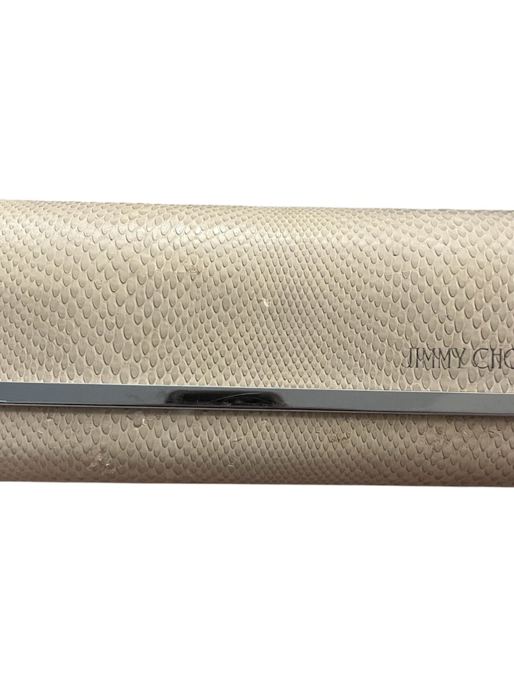 Jimmy Choo Prescription Sunglasses Snakeskin-Texture Case with Silver Trim